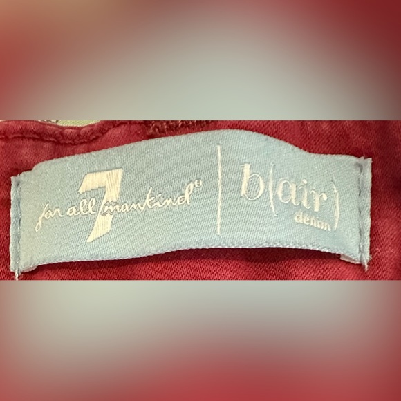 7 For All Mankind B(air) Skinny Jeans in Oxblood - Picture 6 of 7